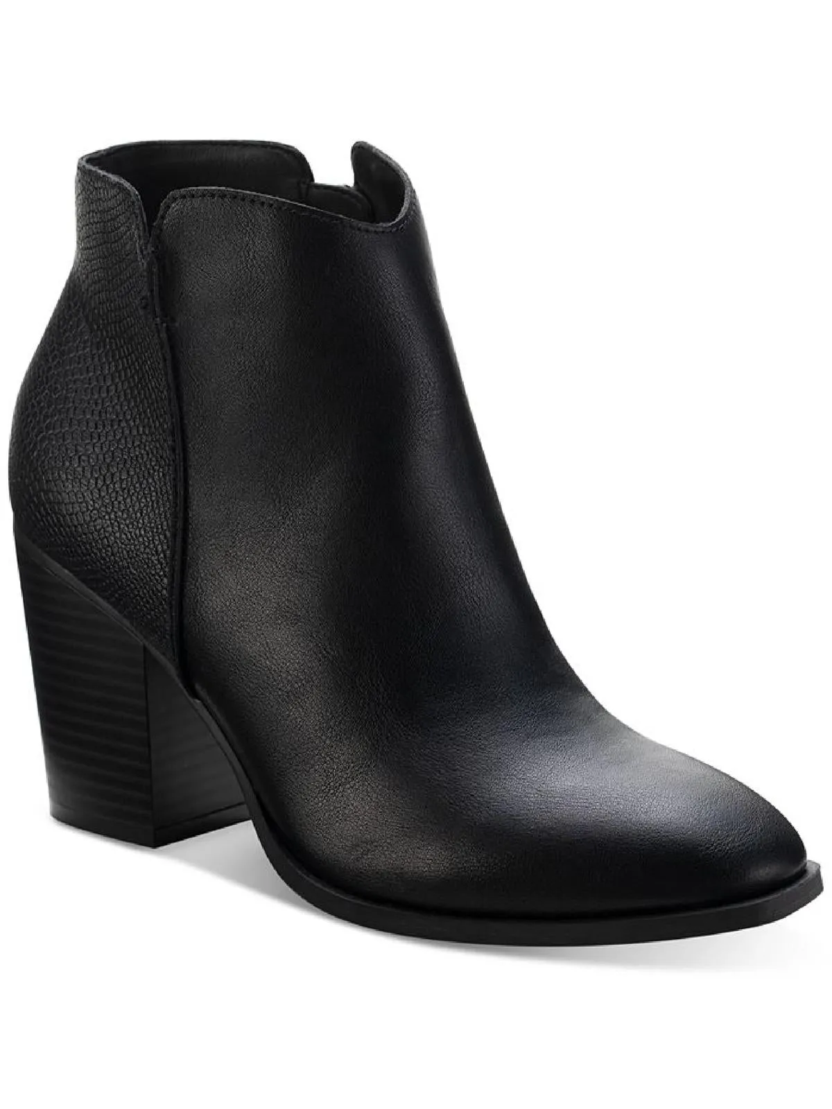 Graceyy Womens Faux Leather Block Heel Ankle Boots