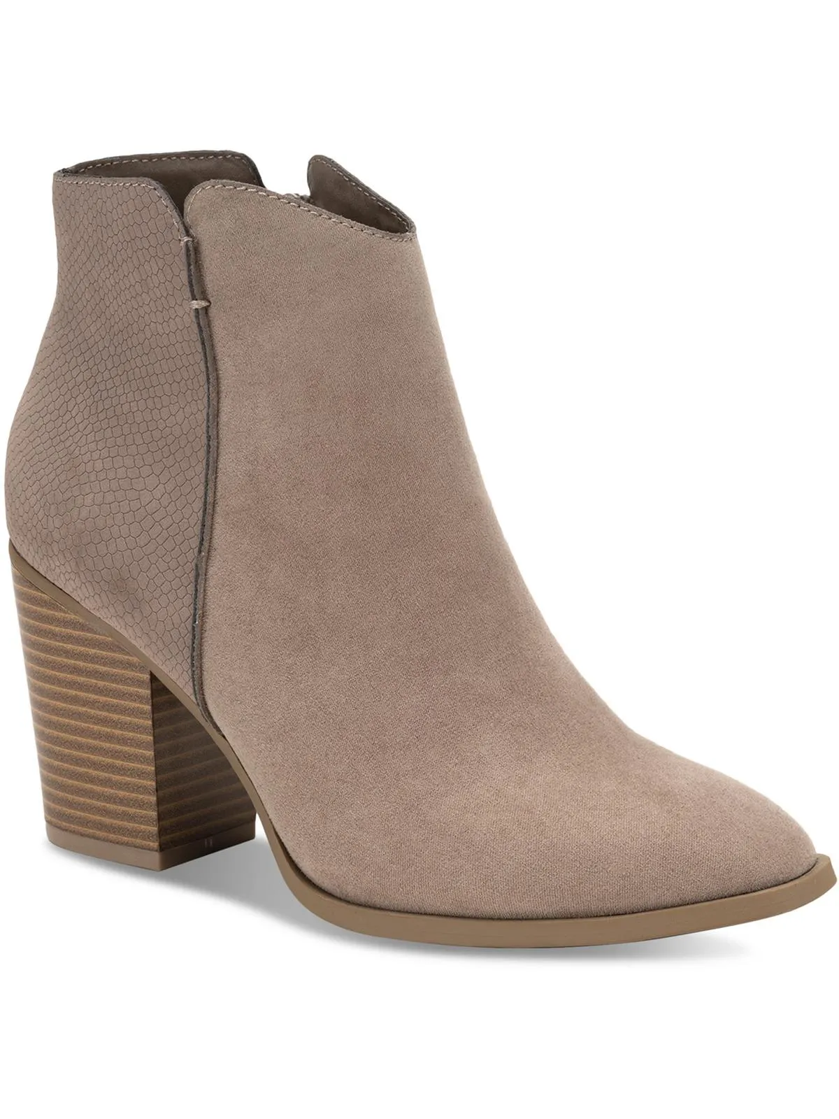 Graceyy Womens Faux Leather Block Heel Ankle Boots