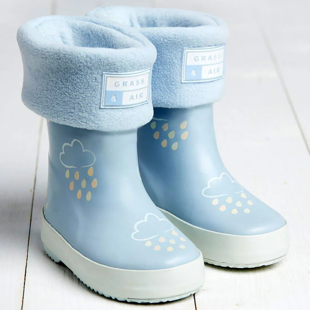 Grass & Air Wellie Socks - Baby Blue