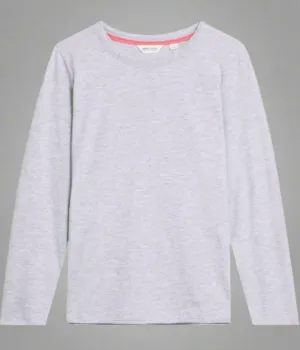 Grey Marl Long Sleeve Top