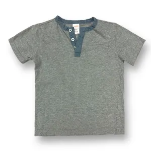 Gymboree Boys Size 5 Soft Knit Gray Henley Short Sleeve Shirt