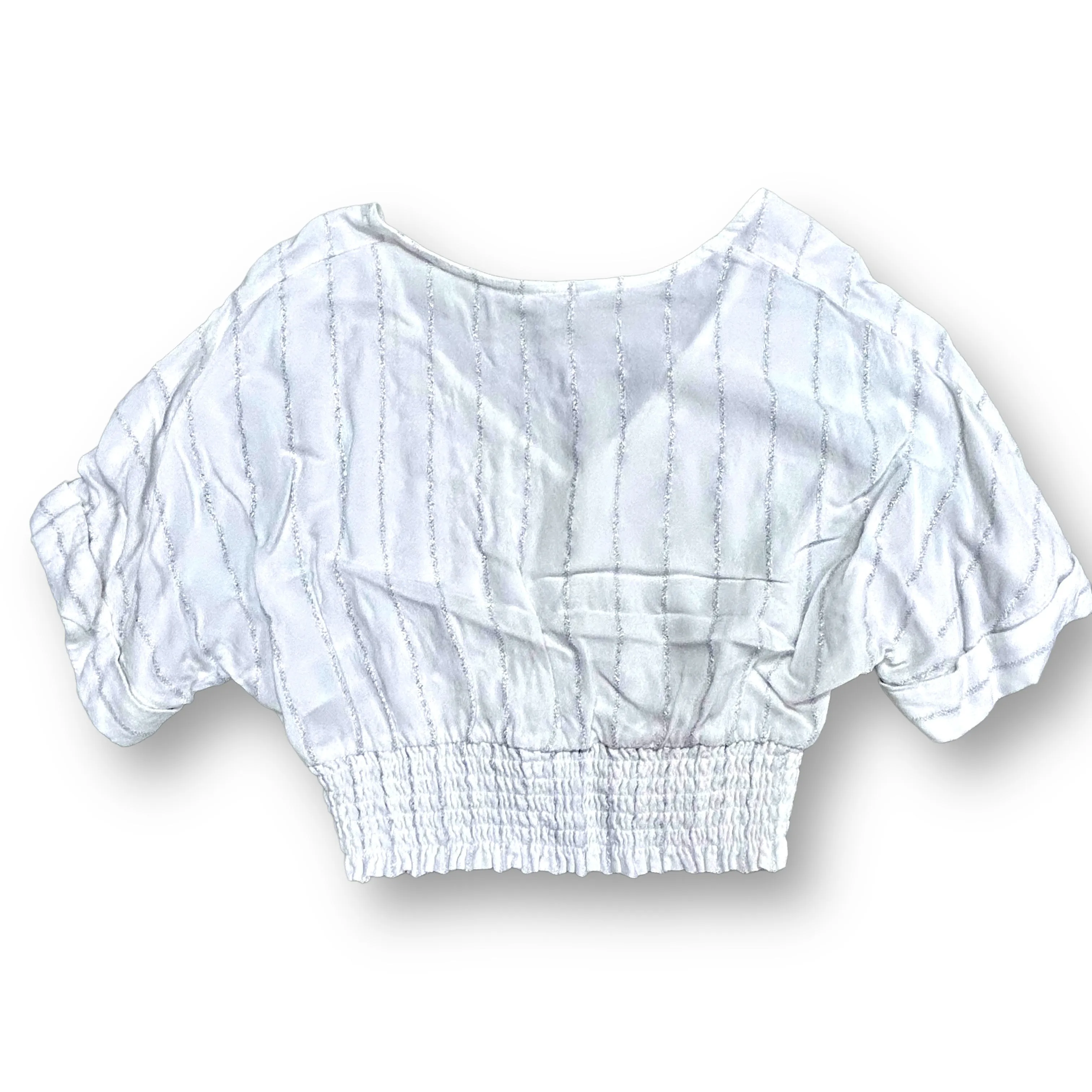 Habitual Girl Youth Size 12 Short Sleeve Pullover Cropped Blouse