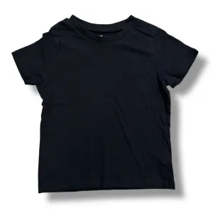 H&M Boys Size 3/4T 100% Cotton Shirt Black Everyday Short Sleeve Tee