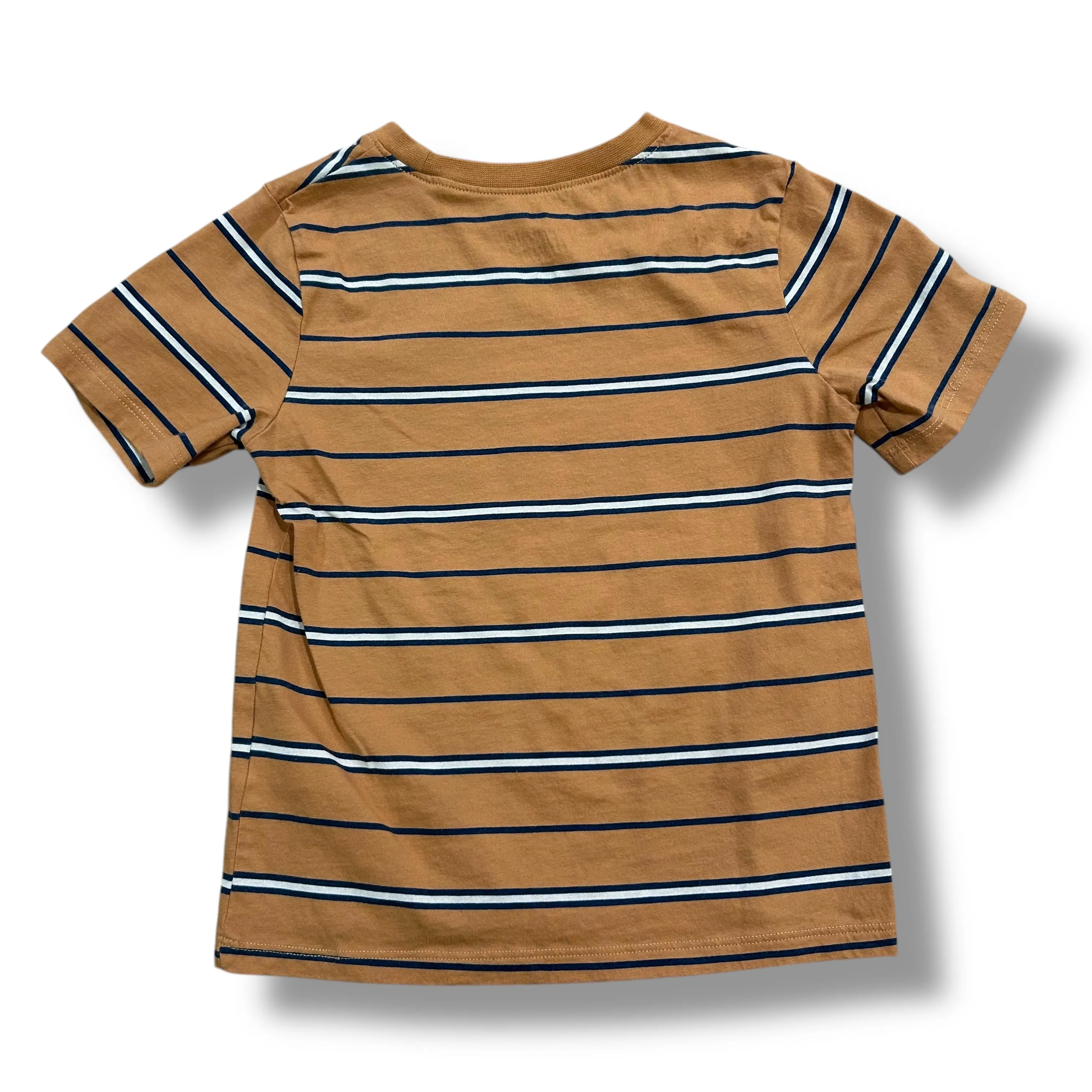 H&M Boys Size 3/4T Striped Soft Knit 100% Cotton Short Sleeve Shirt