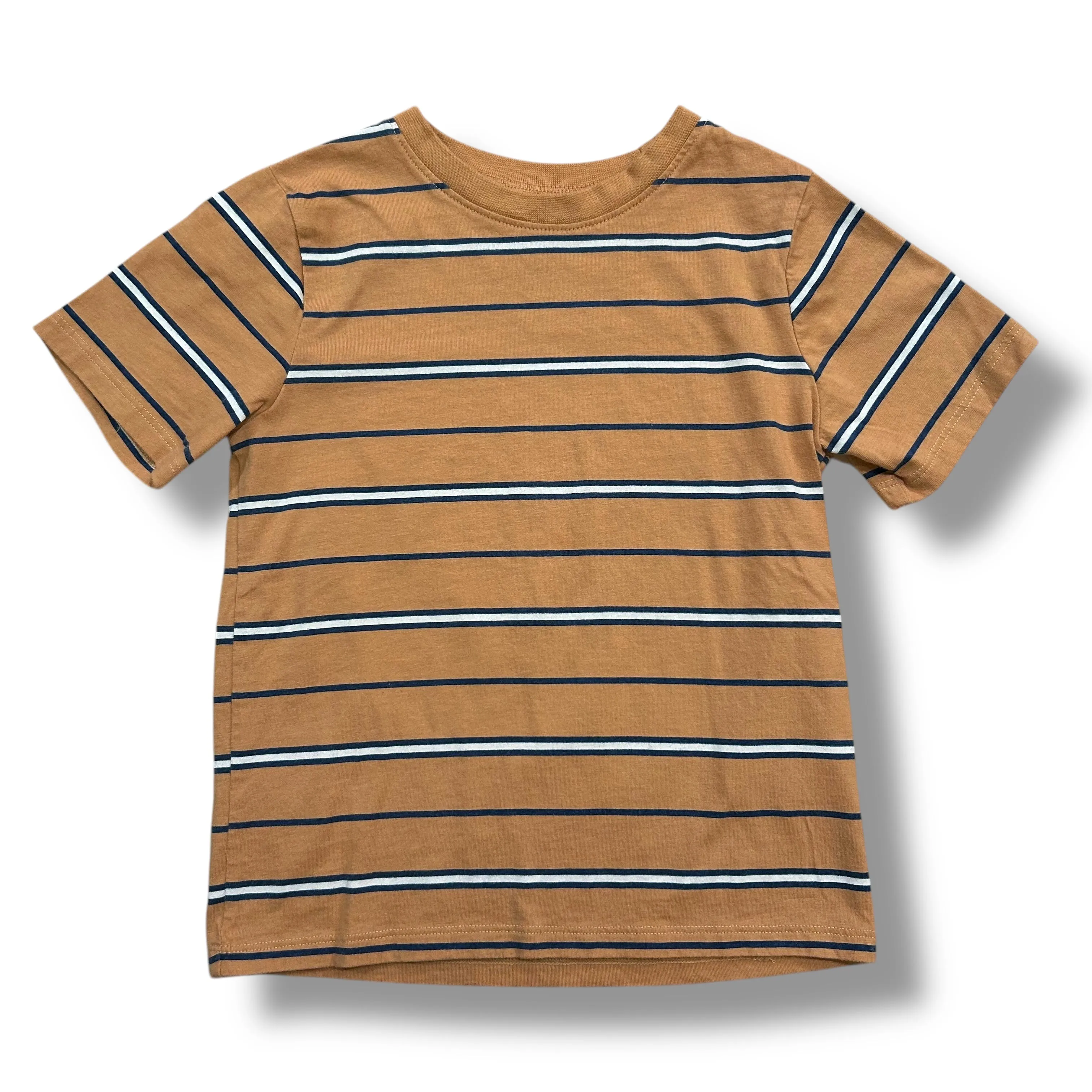 H&M Boys Size 3/4T Striped Soft Knit 100% Cotton Short Sleeve Shirt