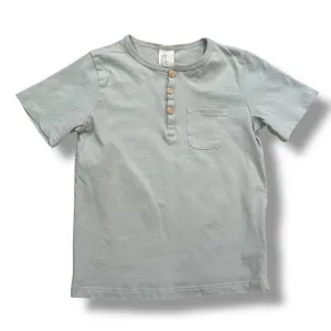 H&M Boys Size 3T Light Sage Green Short Sleeve Henley Shirt with Pocket