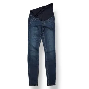 H&M Size 2 Blue Super Skinny Full Panel Maternity Jeans