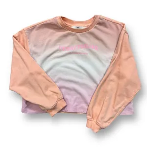 H&M Youth Girl Size 10 Pastel Tie-Dye Friday Feeling Cropped Pullover