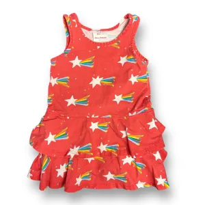Hanna Andersson Girls Size 3 Red Cotton Star Print Sleeveless Dress