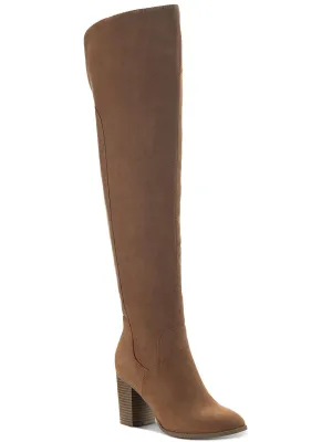 Harloww Womens Faux Suede Tall Over-The-Knee Boots