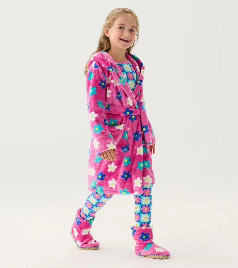 Hatley Girls Daisy Fleece Robe