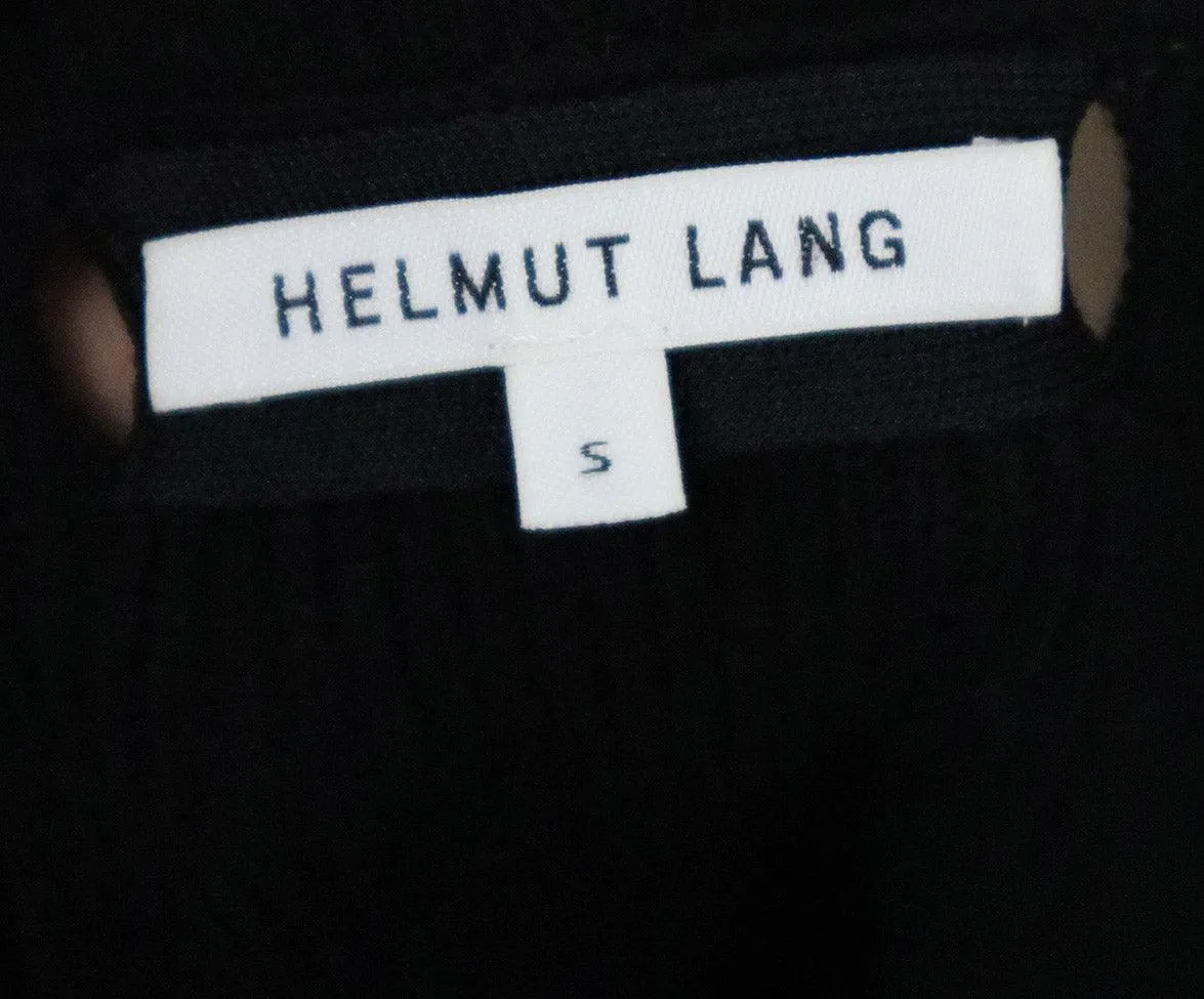 Helmut Lang Black Cashmere Sweater w/ Button Trim sz 4