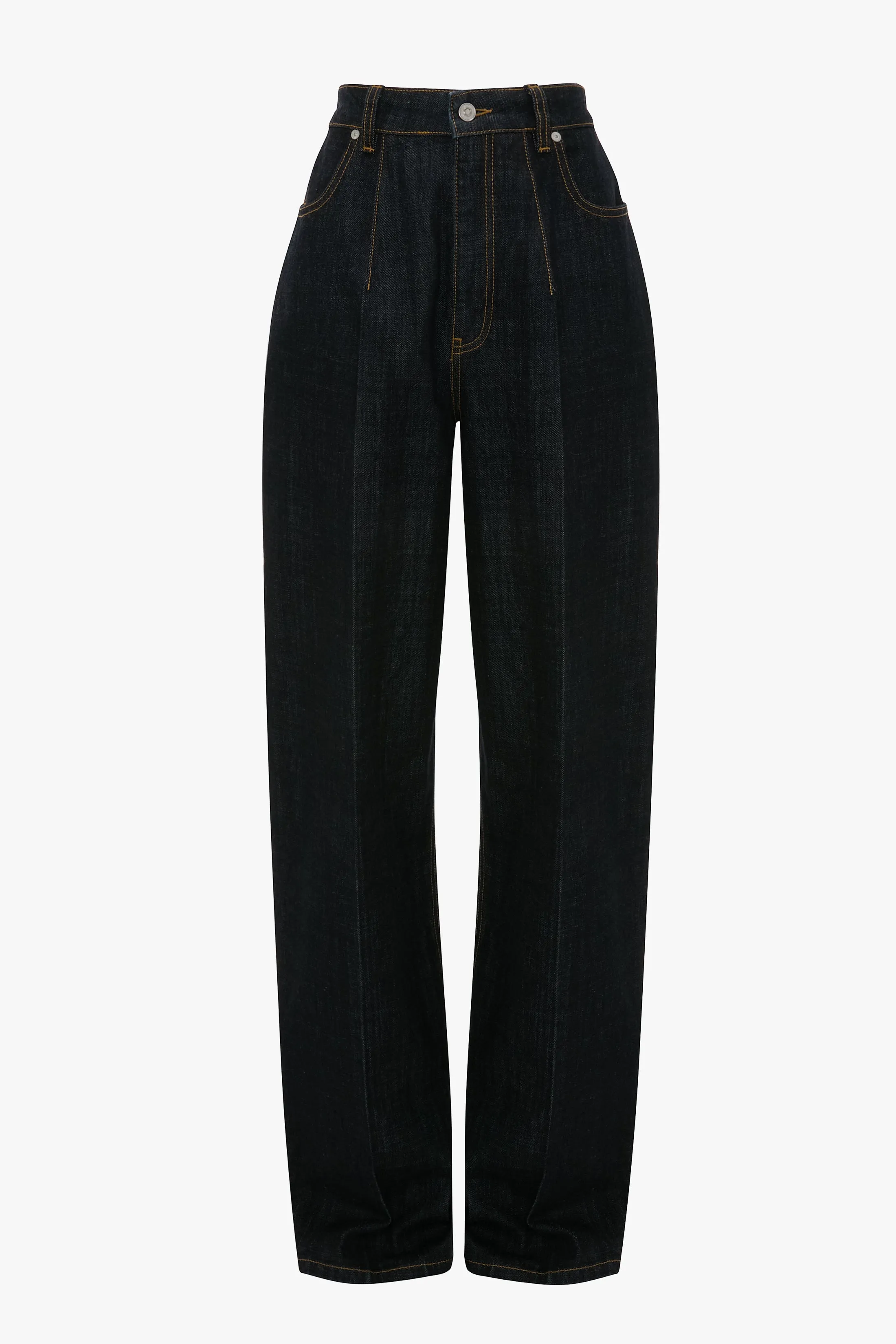 High Waisted Cinched Jean In Indigo Rinse Victoria Beckham