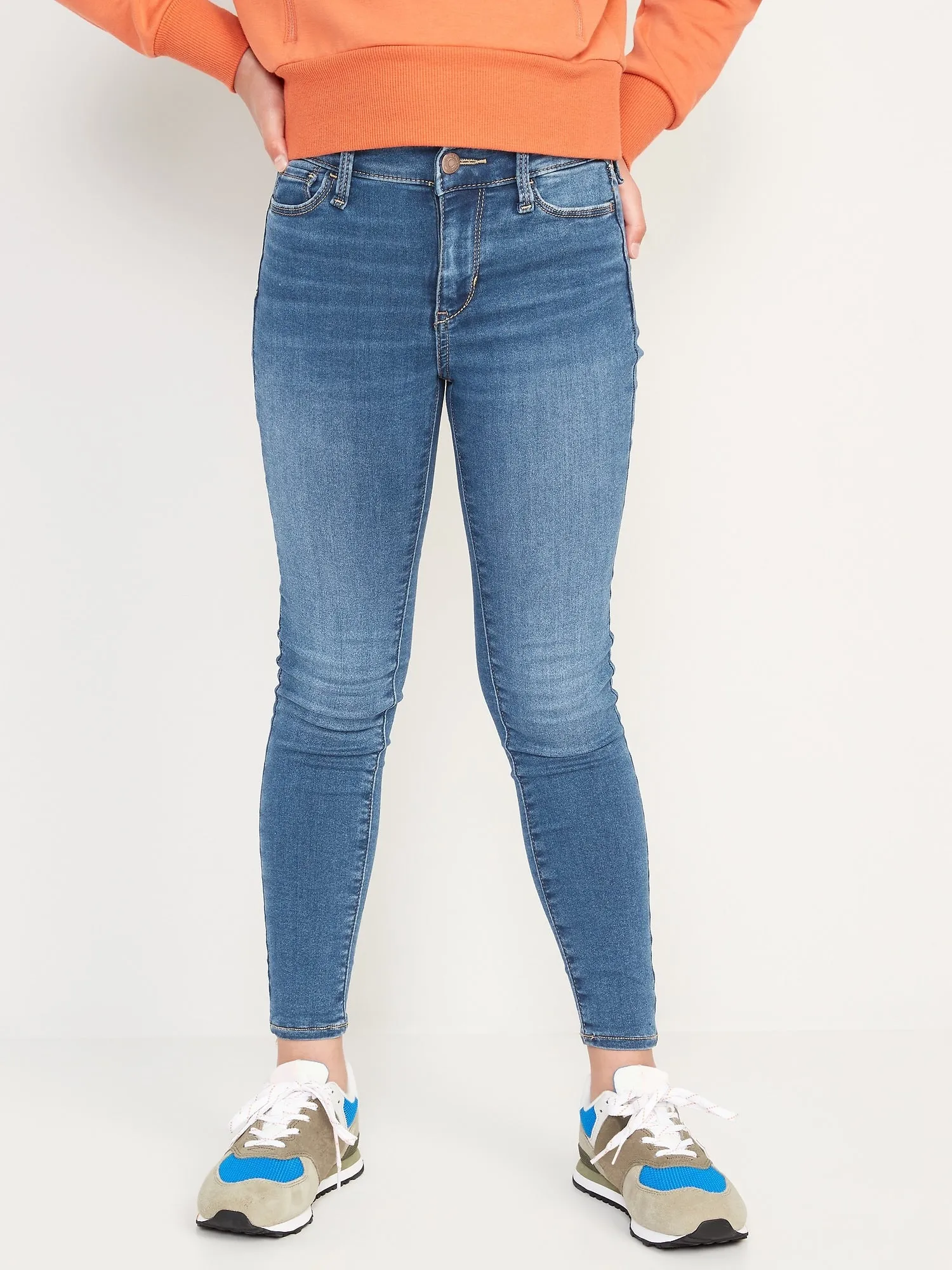 High-Waisted Rockstar 360 Stretch Jeggings for Girls