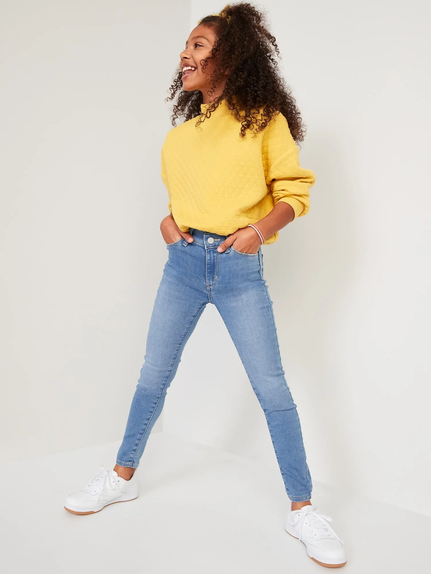 High-Waisted Rockstar 360 Stretch Jeggings for Girls