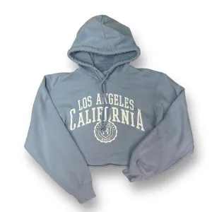 Hollister Size XS Cropped Hoodie Periwinkle Blue Junior Girls Sweatshirt