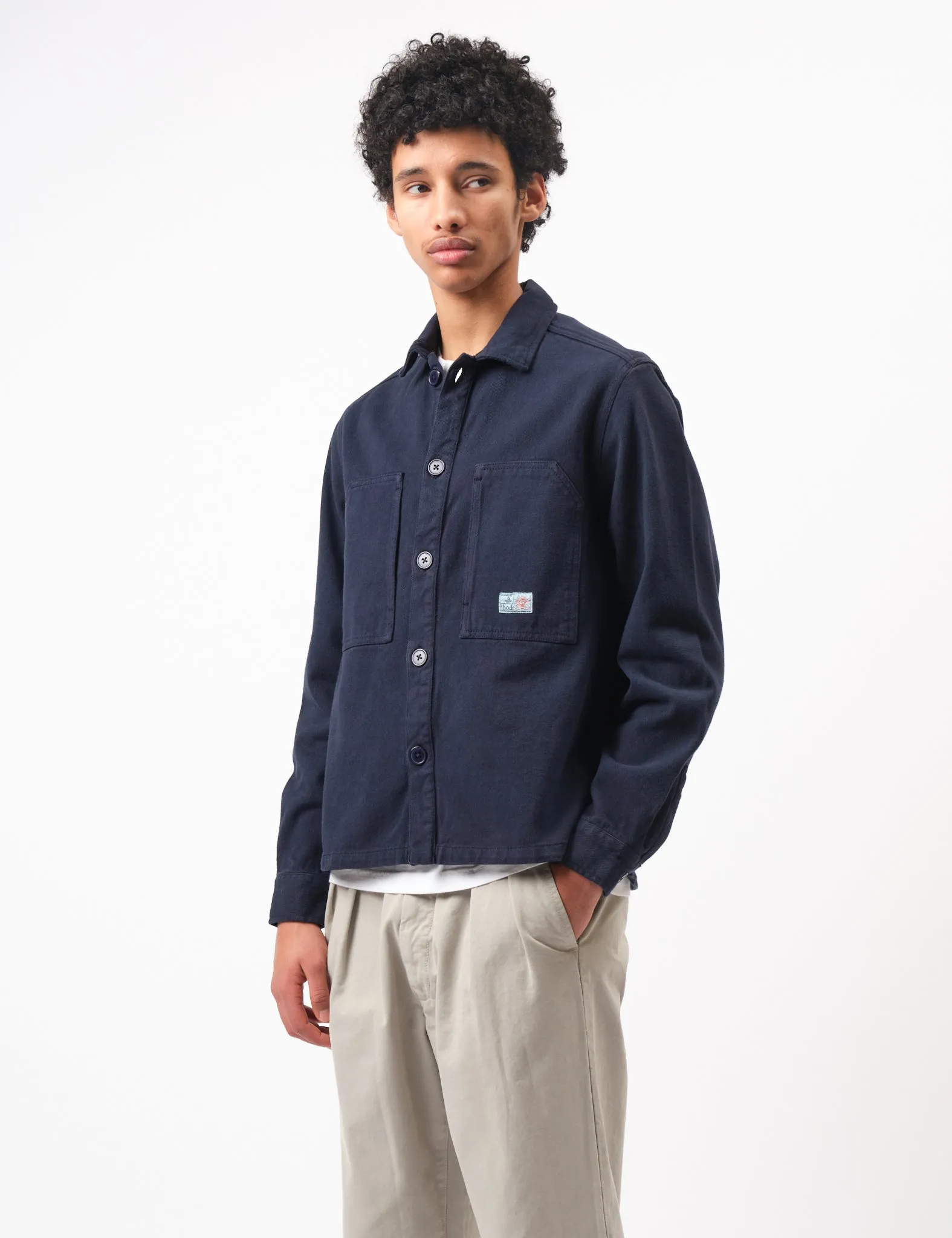 Hot Deal Bhode Map Pocket Overshirt Twill - Night Sky Blue  Almost Sold Out!