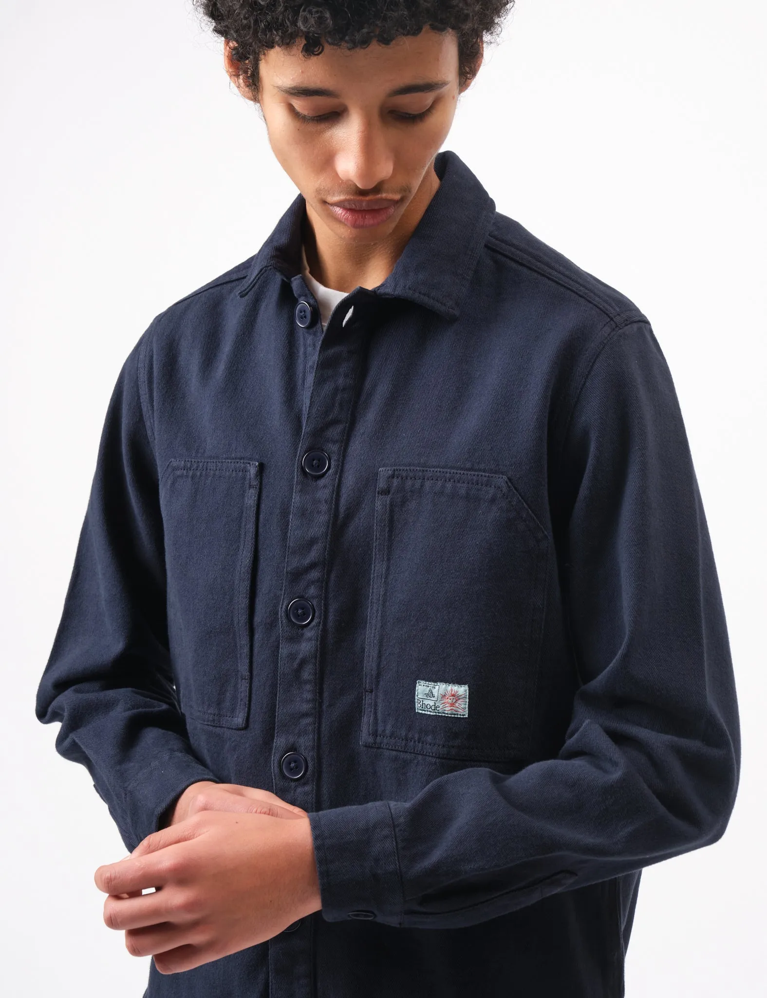 Hot Deal Bhode Map Pocket Overshirt Twill - Night Sky Blue  Almost Sold Out!