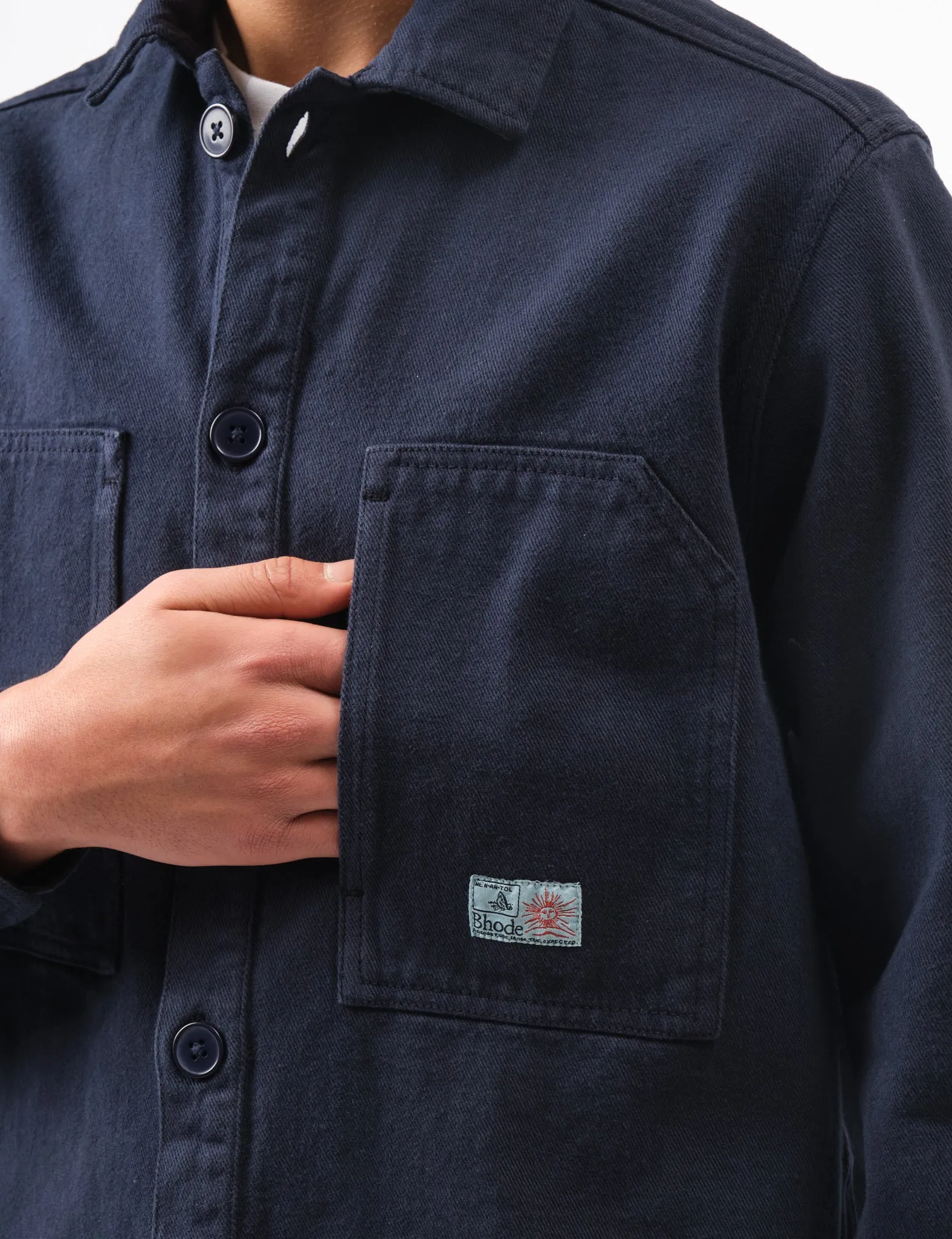 Hot Deal Bhode Map Pocket Overshirt Twill - Night Sky Blue  Almost Sold Out!