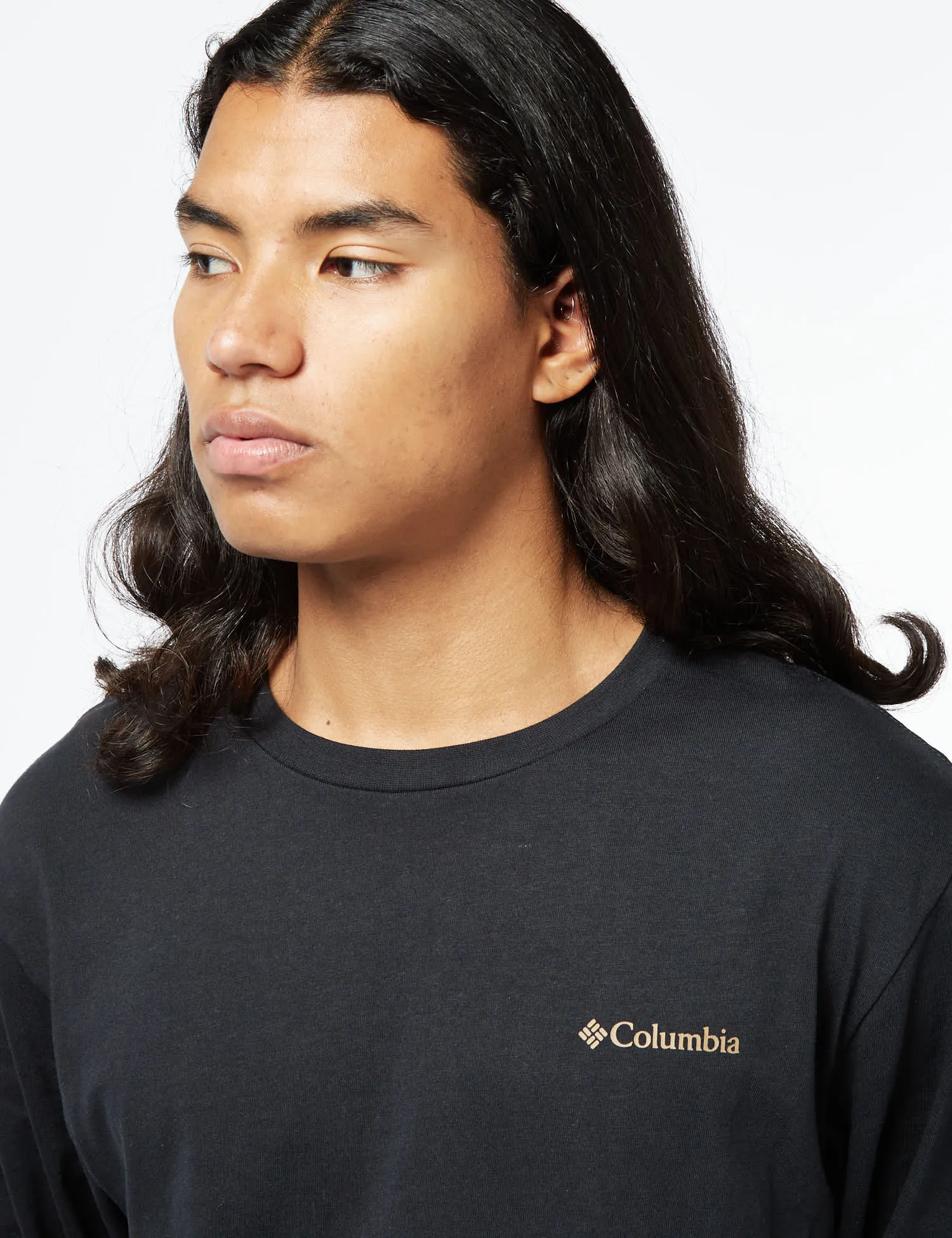 Hot Deal Columbia Explorers Canyon Long Sleeve T-Shirt - Black  Limited Availability!