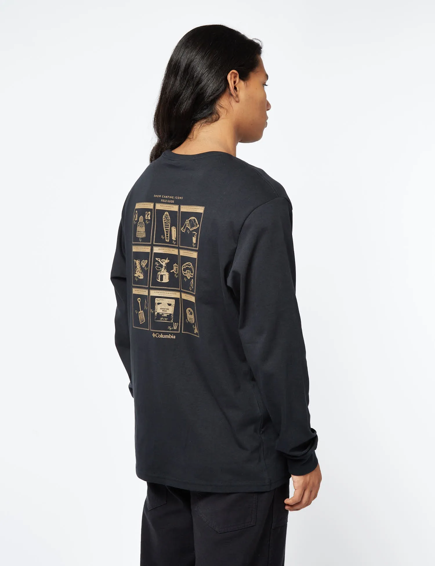 Hot Deal Columbia Explorers Canyon Long Sleeve T-Shirt - Black  Limited Availability!