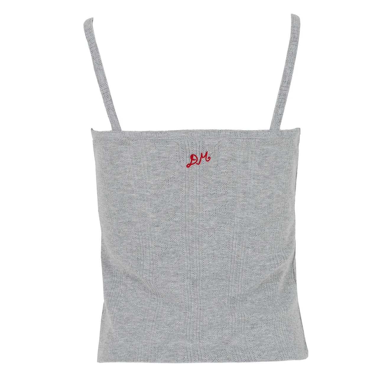Hot Deal Damson Madder Dove Pointelle Strappy Cami Grey  Limited Stock!