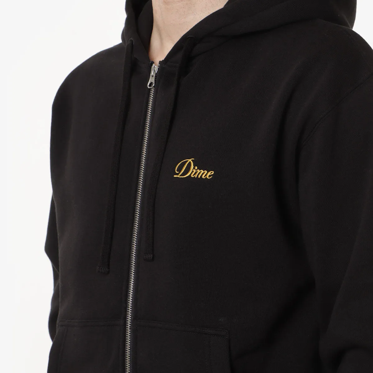 Hot Deal Dime Cursive Small Logo Zip Hoodie  Stylish & Comfortable