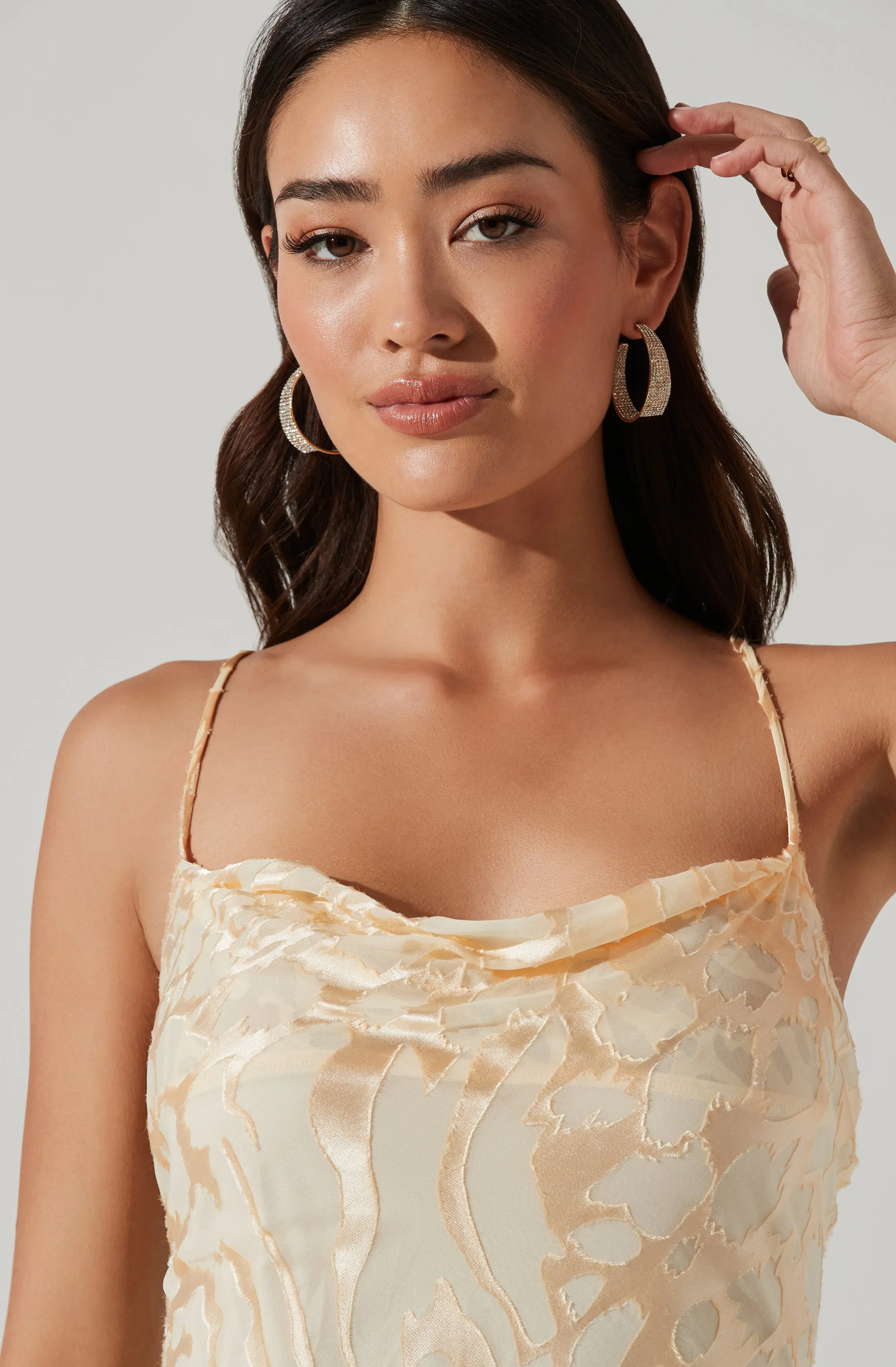 Hot Deal Gaia Burnout Floral Midi Dress  Limited Availability!