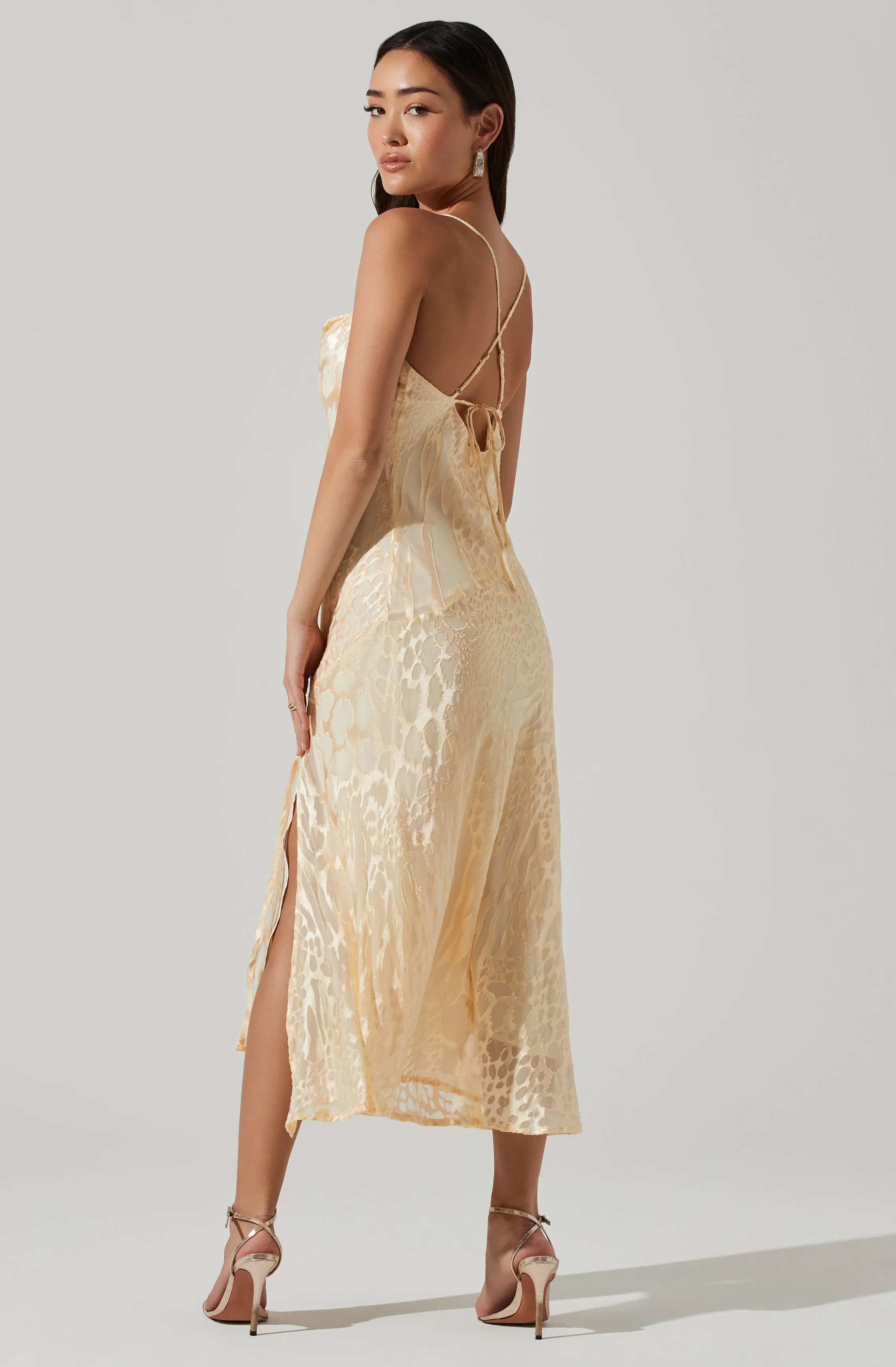 Hot Deal Gaia Burnout Floral Midi Dress  Limited Availability!