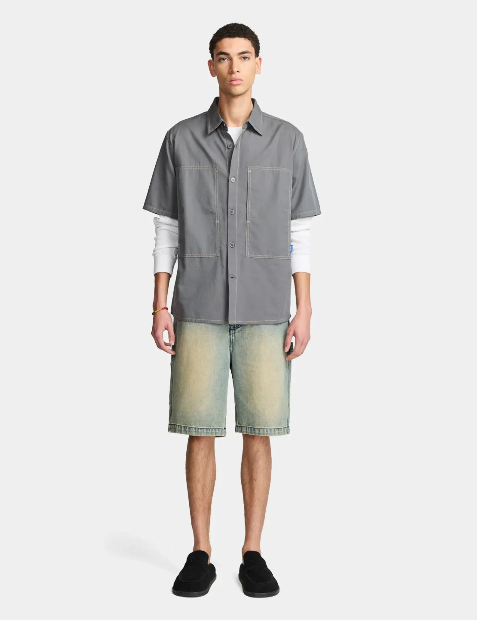Hot Deal Larriet Cliff Short Sleeve Shirt - Charcoal Grey  Limited Availability!