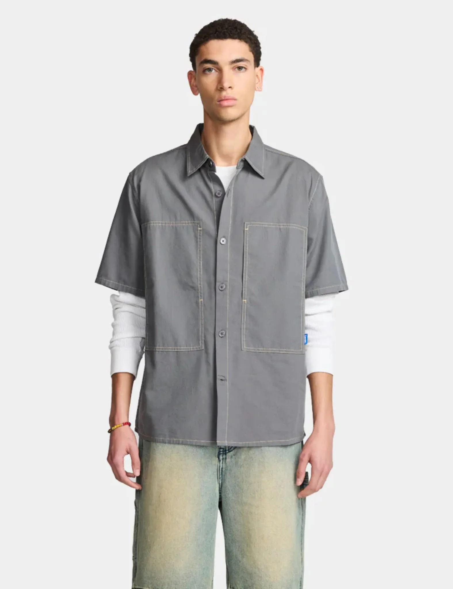 Hot Deal Larriet Cliff Short Sleeve Shirt - Charcoal Grey  Limited Availability!