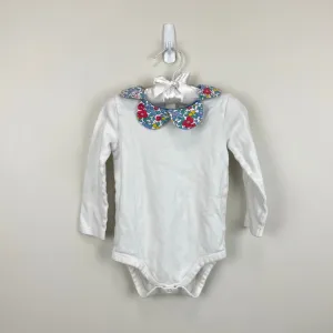 Hot Deal Mini Boden Floral Collar Cotton Bodusuit Multi Sky Apple Blossom 18-24 Months  Limited Release!