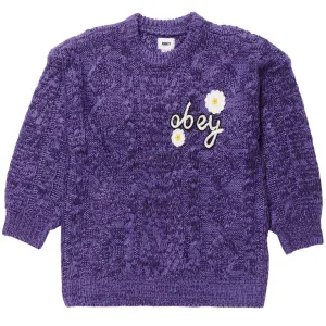 Hot Deal Obey Womens Flora Sweater Passion Flower  Today Only!