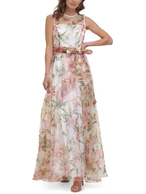 Hot Deal Petites Womens Belted Maxi Evening Dress  Almost Gone!