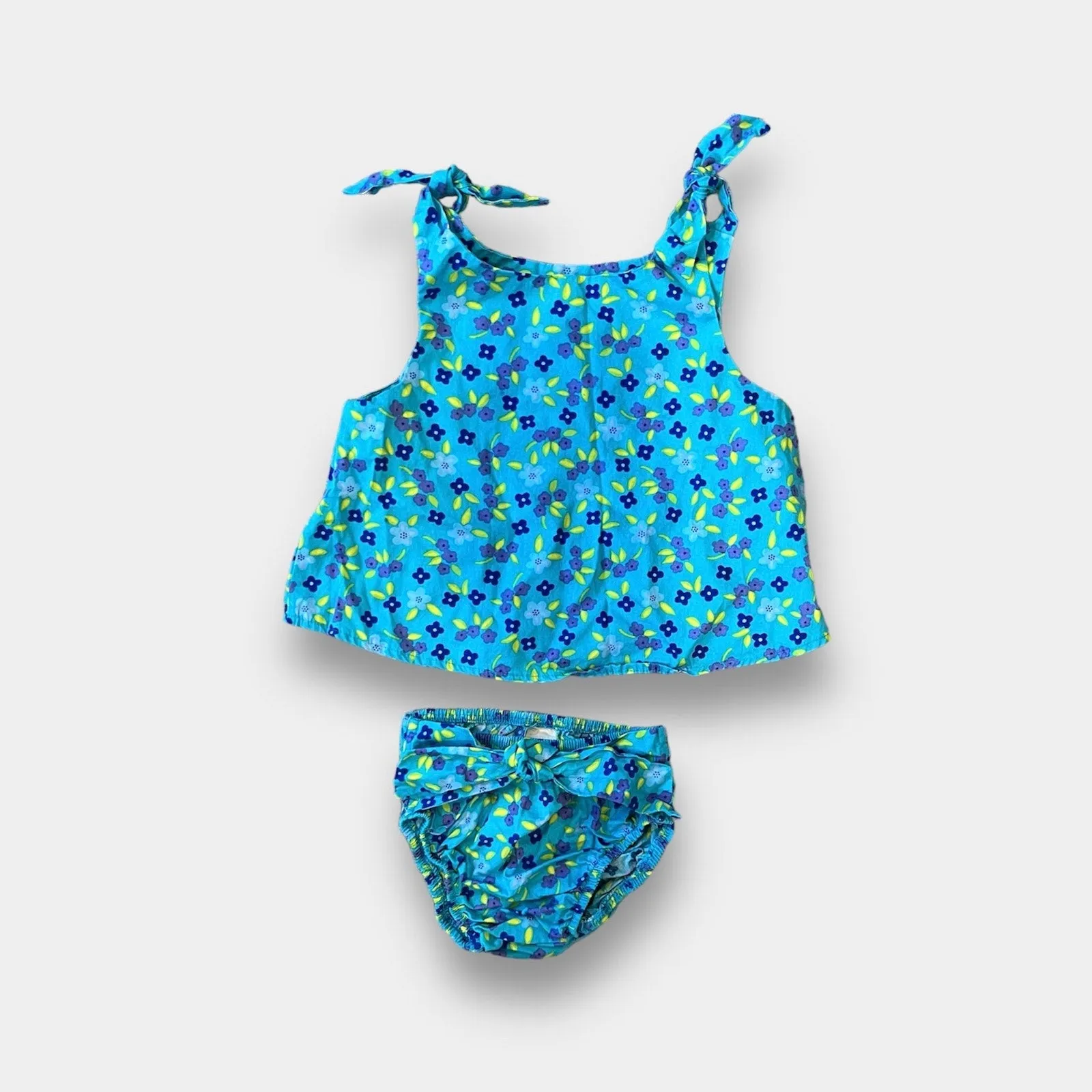Hot Deal Vintage Basic Editions Blue Floral Outfit 24 Months  Dont Miss Out!