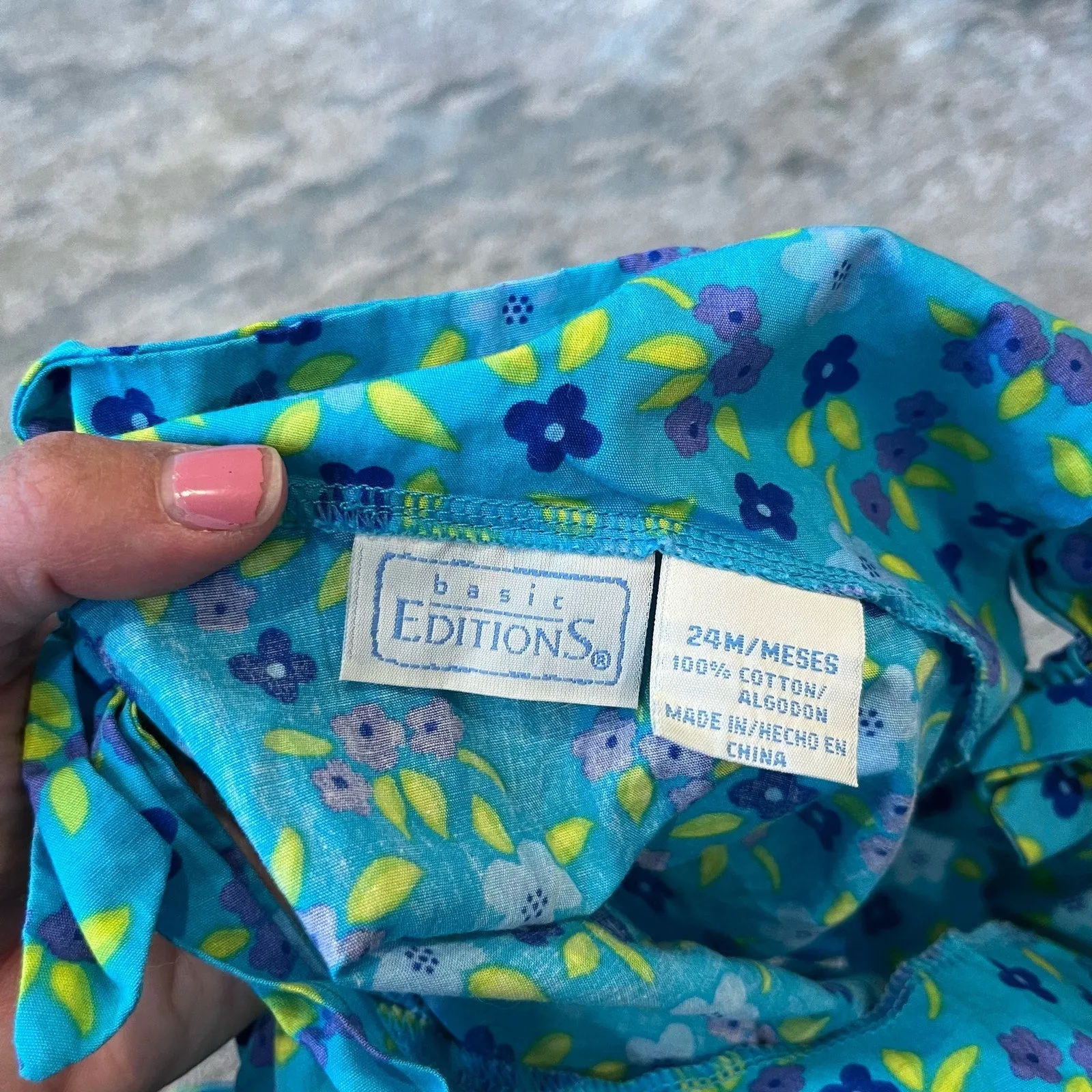 Hot Deal Vintage Basic Editions Blue Floral Outfit 24 Months  Dont Miss Out!