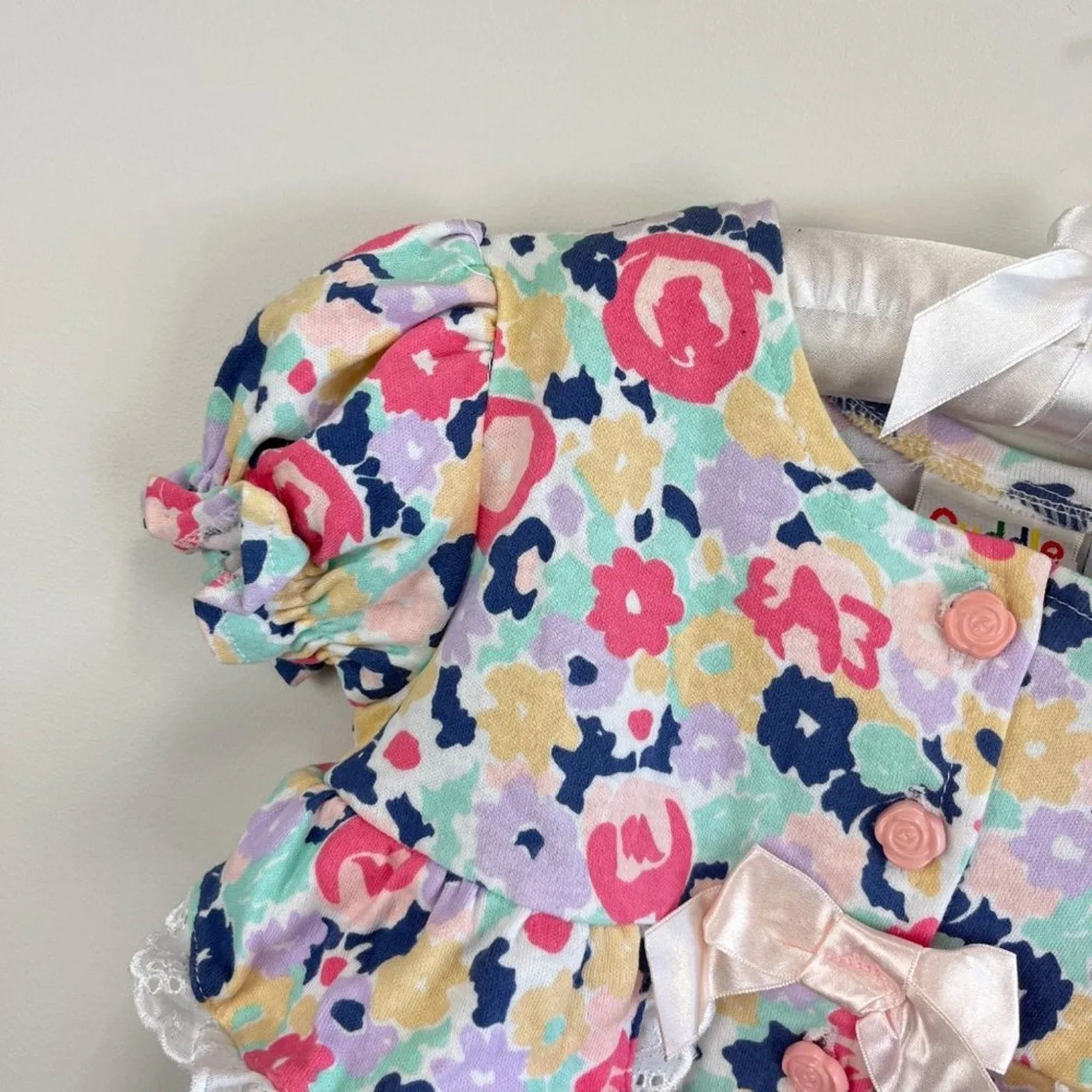 Hot Deal Vintage Cuddle Towne Floral Romper 18 Months NWT  Today Only!