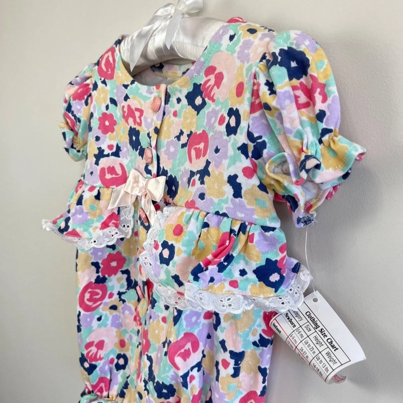 Hot Deal Vintage Cuddle Towne Floral Romper 18 Months NWT  Today Only!