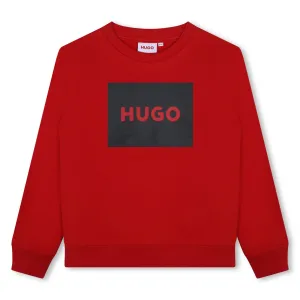 HUGO-G00163-990-BRIGHT RED-SWEATSHIRT