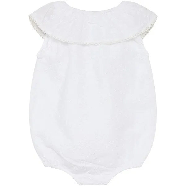 Hust & Claire Baby White Magnolia Romper