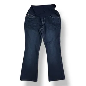 Indigo Blue Size M Dark Blue Denim Bootcut Maternity Jeans