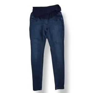 Indigo Blue Size Small Dark Blue Denim Full Panel Skinny Maternity Jeans