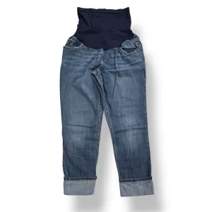 Indigo Blue Size XS Blue Full Panel Cuffed Maternity Jeans