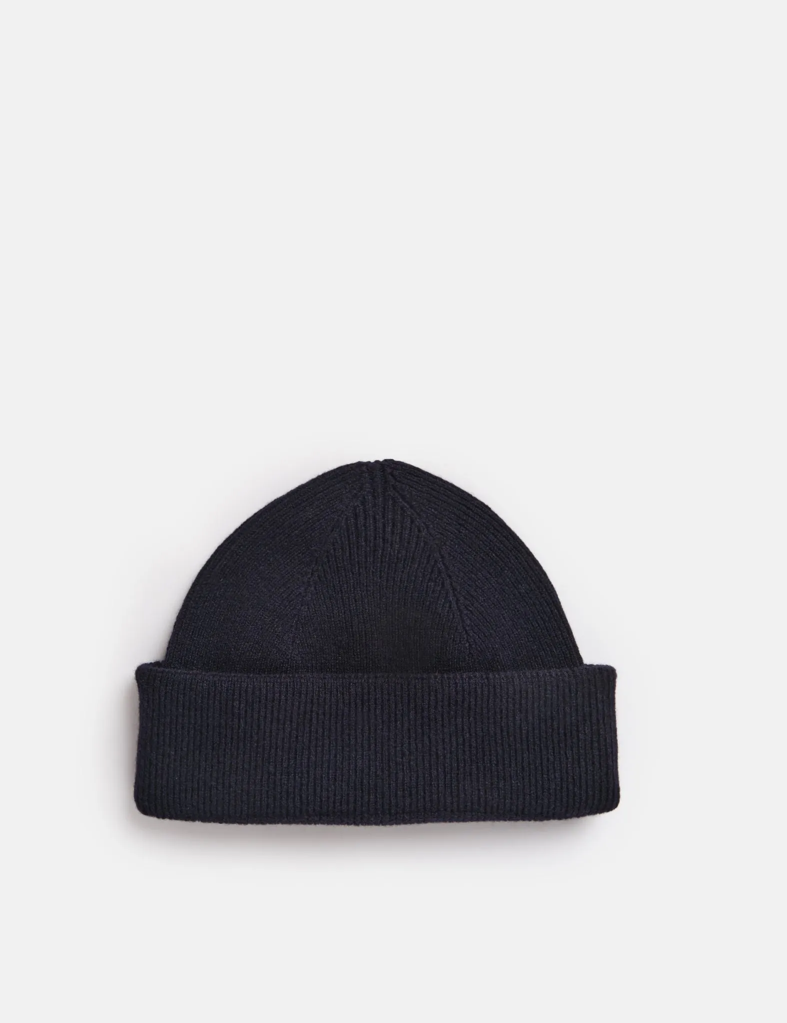 Insta-Worthy Bhode Newlyn Fishermans Wool Beanie Hat (Knitted in Scotland) - Navy Blue  Ends Soon!