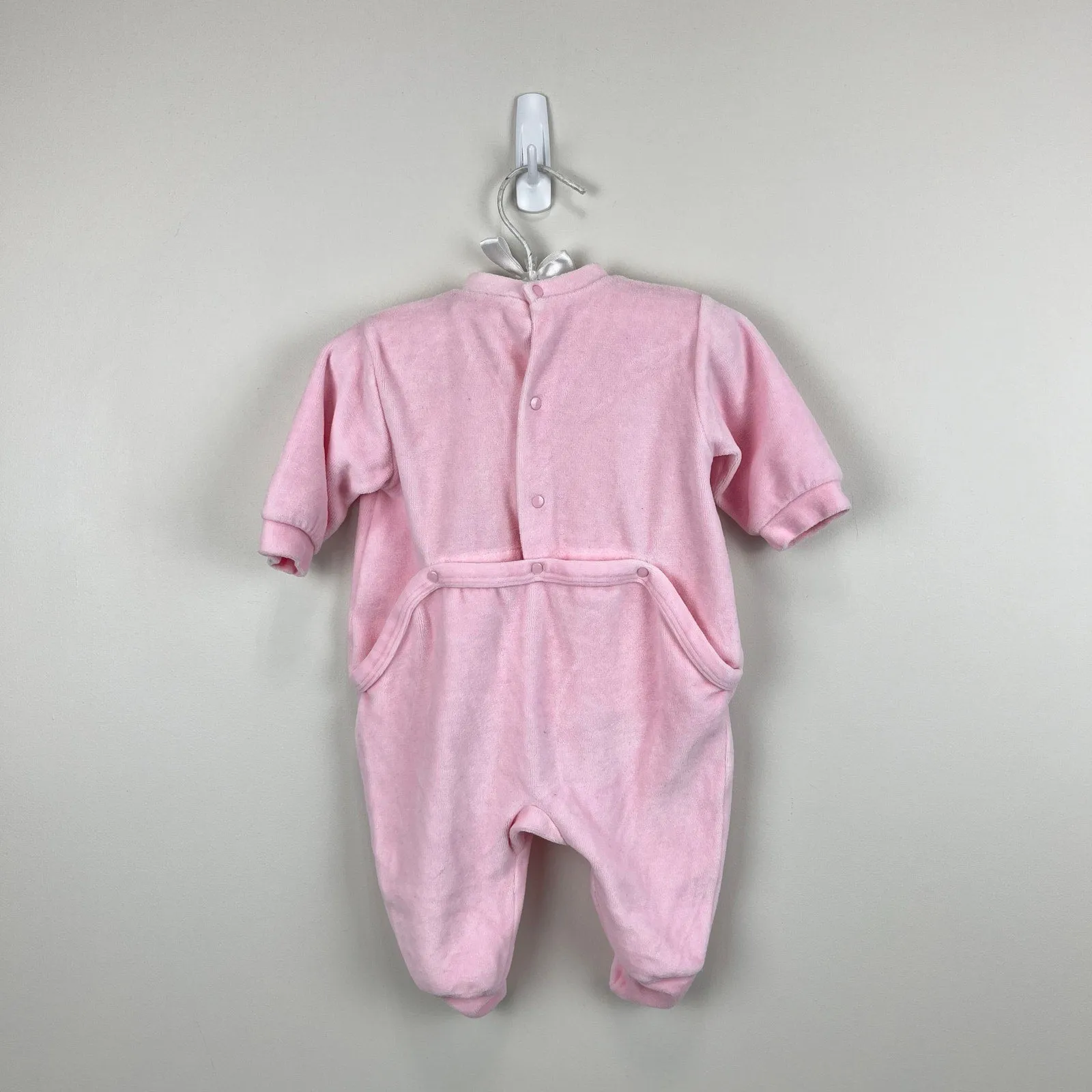 Insta-Worthy Jacadi Paris Pink Velour Footie 3 Months  Limited Stock!