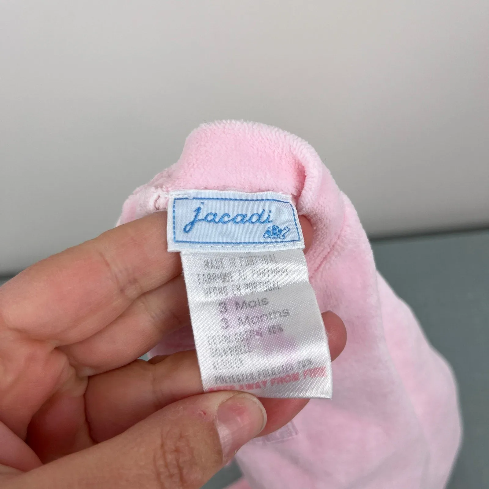 Insta-Worthy Jacadi Paris Pink Velour Footie 3 Months  Limited Stock!