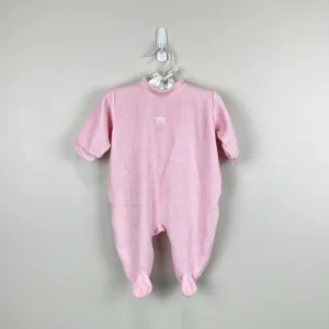 Insta-Worthy Jacadi Paris Pink Velour Footie 3 Months  Limited Stock!