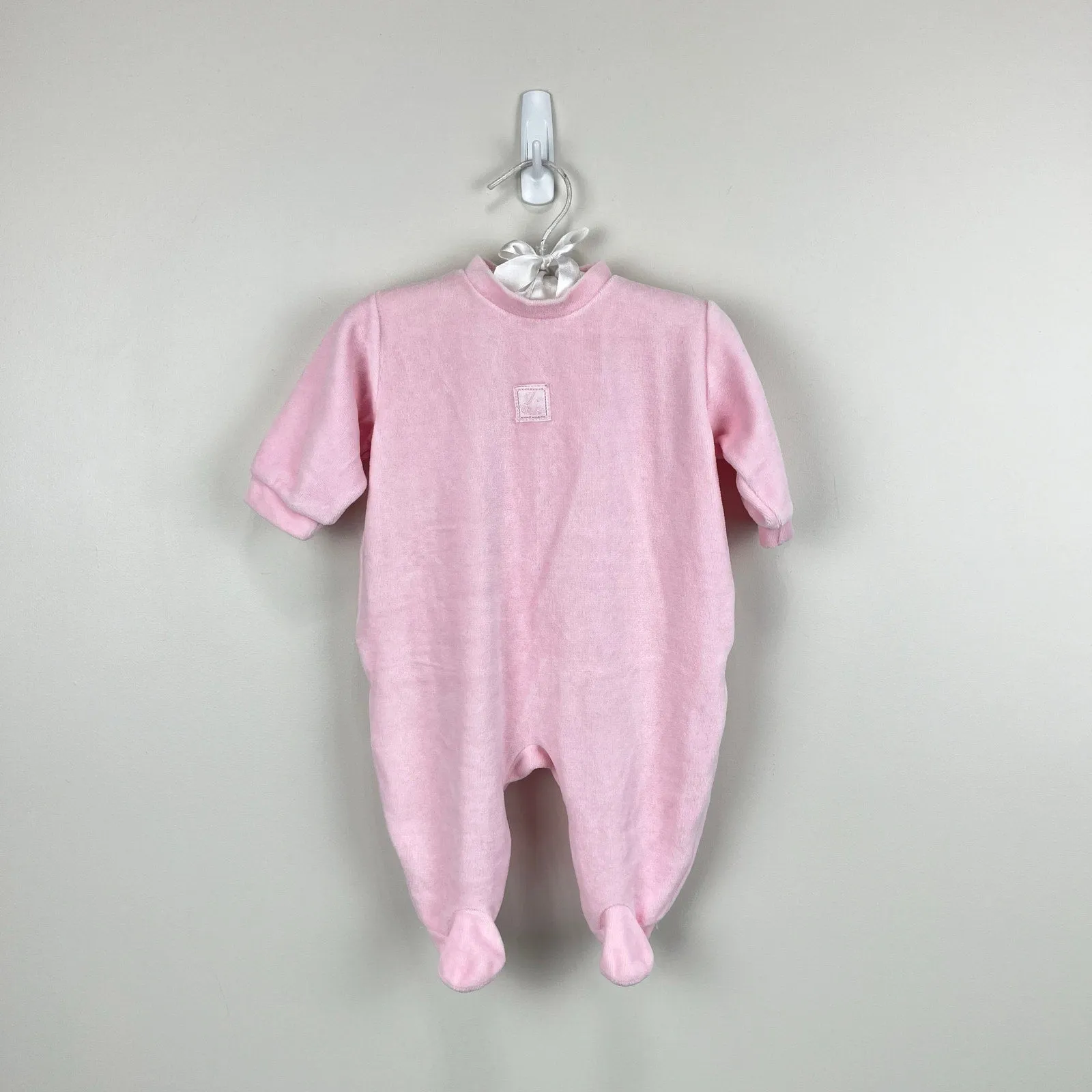 Insta-Worthy Jacadi Paris Pink Velour Footie 3 Months  Limited Stock!