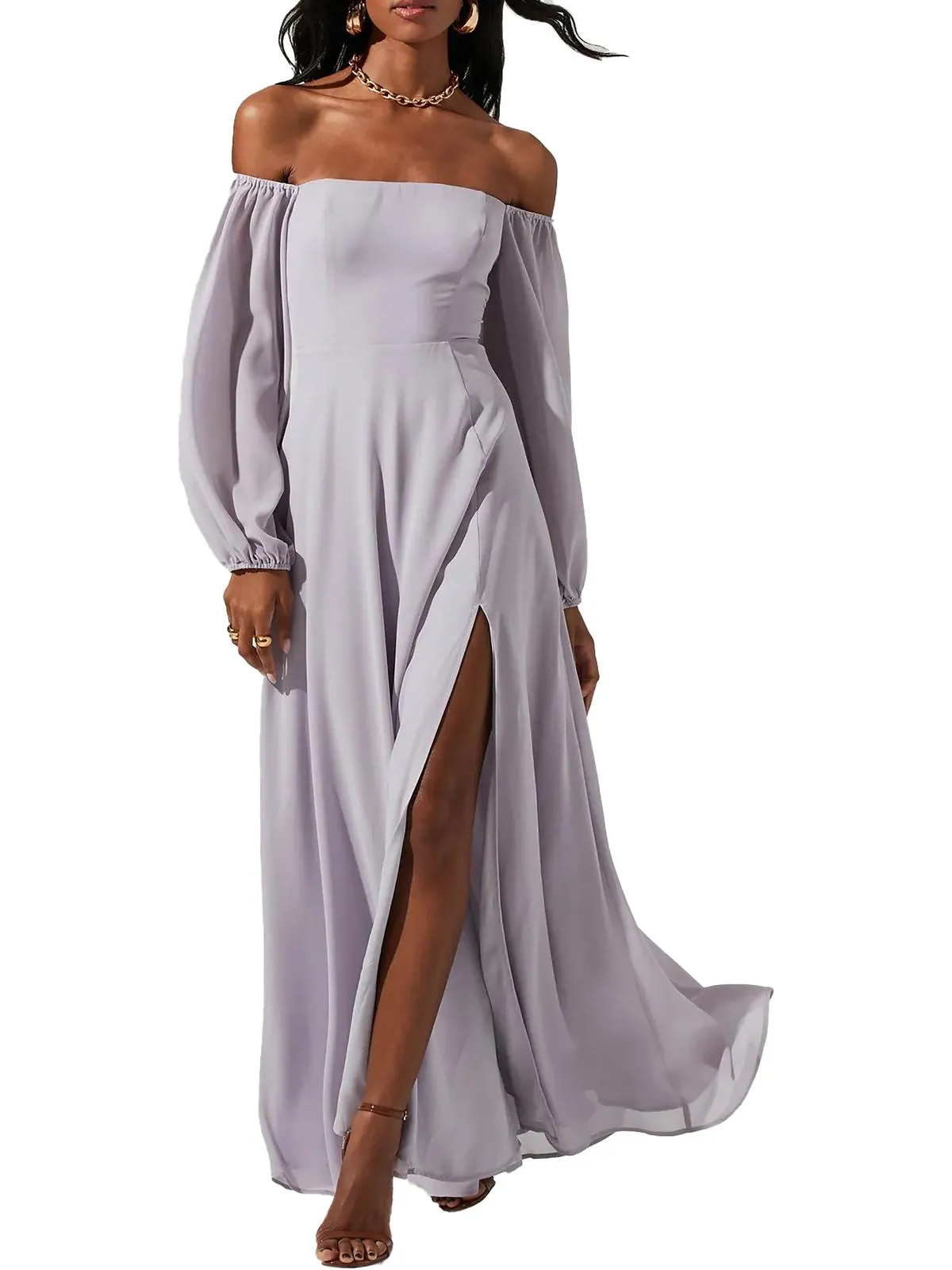 Insta-Worthy Lucinda Womens Bishop Sleeves Long Maxi Dress  Limited Availability!