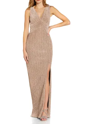Insta-Worthy Petites Womens Metallic Maxi Evening Dress  Today Only!